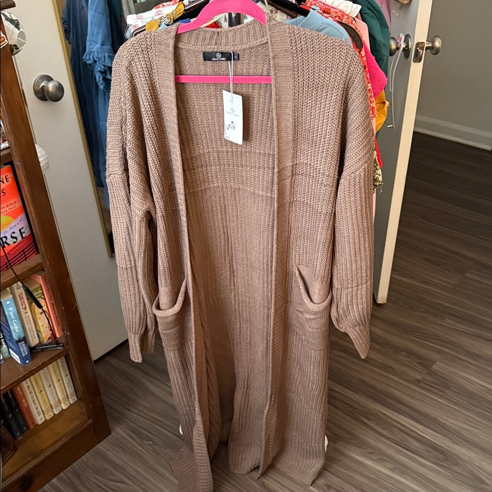 Love Tree Warm Brown Cardigan